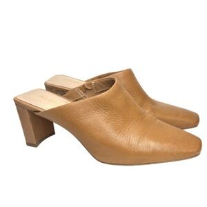 ALDO Tan Leather Heeled Mules | 9